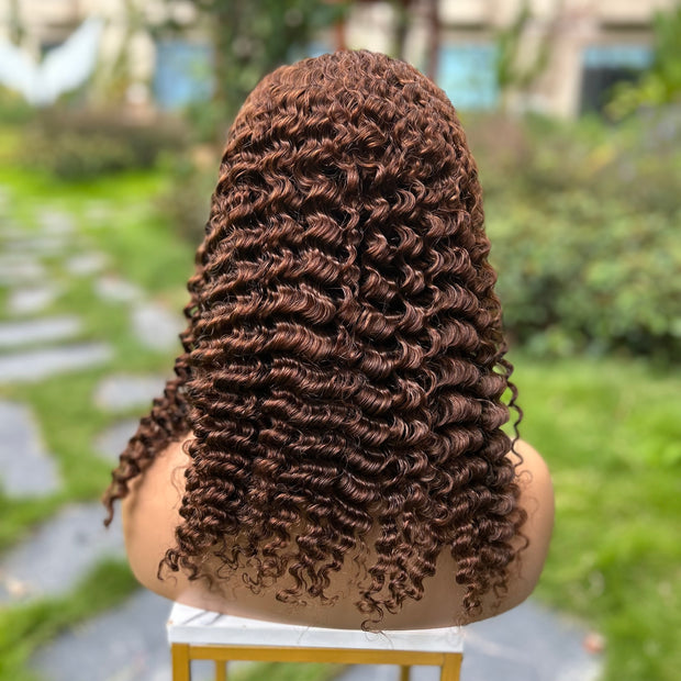 13x4 #4 Medium Brown 150% Lace Front Human Hair Wig