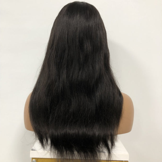 Glueless  Straight Natural Color U-part  For Black Women Human Hair Wigs