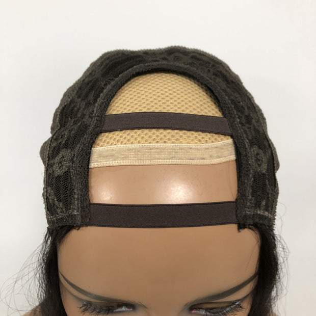 Glueless  Straight Natural Color U-part  For Black Women Human Hair Wigs