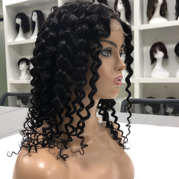 Loose Deep Wave Wig  Lace Closure Wig for Women Hd Lace Natural Black