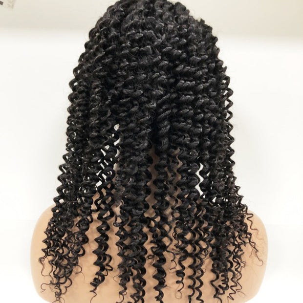 Kinky Curly Headband  for Black Women None Lace Front Wigs Human Hair