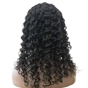 Curly Full Lace Wigs Natural Black Color Virgin Hair - Lokshair