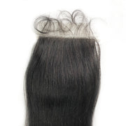4*4 Silk Base Closure With Baby Hair Fake Scalp Human Hair Body Wave Straight