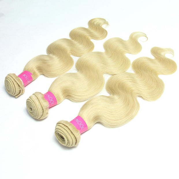Virgin Cuticle Aligned 613 blonde Body wave Hair Bundle Vendor-Loks - Lokshair